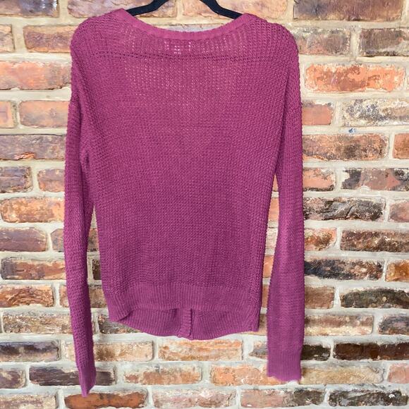 Arizona Jean Co Burgundy Button Down Cardigan Sweater Women's Size Medium - Picture 6 of 6